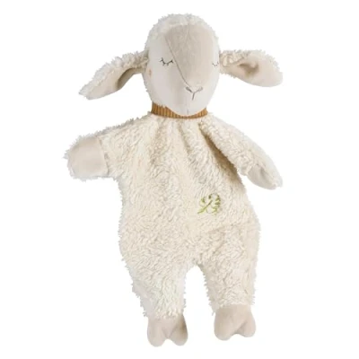 Abbildung von Fehn Handpuppe Schaf NATUR Spielkamerad, Einschlafhilfe, &amp; Stofftier Schnuffeltuch mit Baumwolle aus kontrolliert biologischem Anbau (kbA) für Babys und Kleinkinder ab 0+ Monaten