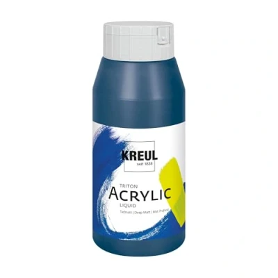 Abbildung von KREUL 17037 Solo Goya Triton Acrylfarbe coelinblau, 750 ml Flasche, schnell und matt trocknend, Farbe auf Wasserbasis, in Studioqualität, vielseitig einsetzbar, gut deckend ergiebig