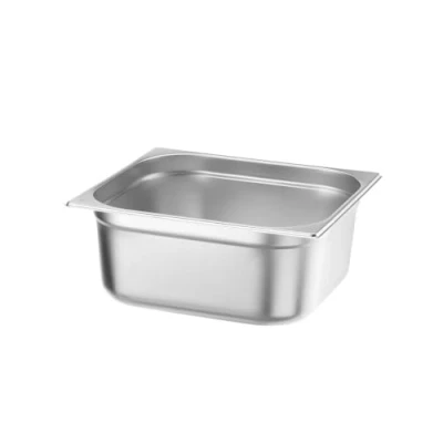 Abbildung von HENDI Gastronormbehälter, Temperaturbeständig von 40 bis 300C, Heissluftöfen Kühl und Tiefkühlschränken Chafing Dishes Bain Marie, 13L, GN 2/3, 354x325x(H)150mm, Edelstahl