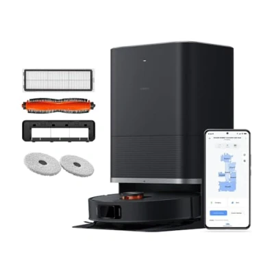 Abbildung von Xiaomi Robot Vacuum X20 Max 8000 Pa Saugleistung, duales Moppsystem mit Heißwasserreinigung und Trocknung, 75 Tage Staubkapazität, 4 Reinigungsmodi 5200mAh Akku für smarte, gründliche Reinigung