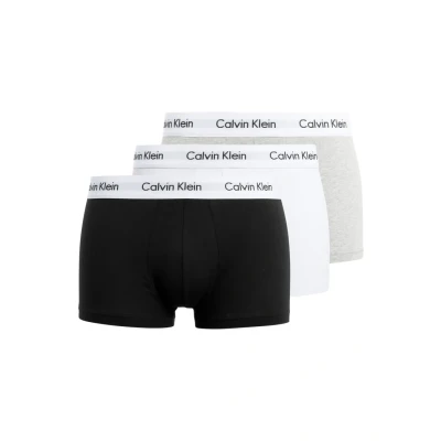 Abbildung von Calvin Klein Herren 3er Pack Boxershorts Low Rise Trunks Unterwäsche, Mehrfarbig (Black/White/Grey Heather), XL