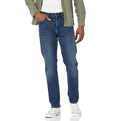 Abbildung von Amazon Essentials Herren Stretchjeans, athletische Passform, Dunkelblau Vintage, 40W / 32L