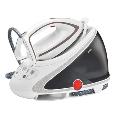 Abbildung von Tefal Dampfbügelstation Pro Express Ultimate GV9567 7,7 Bar 155 g/Min. Kontinuierlicher Dampf 500 Extra Dampfstoß 2600 Watt 42.3 x 25 28.9 cm Farbe Weiß