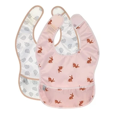 Abbildung von LÄSSIG Baby Lätzchen Set 2 Stk. mit Auffangschutz wasserabweisend/Little Forest Rabbit