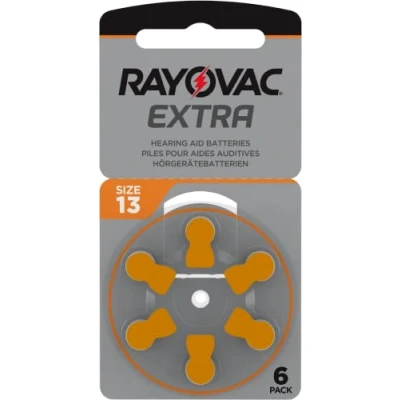Abbildung von RAYOVAC Hörgerätebatterien, Batterien Knopfzellen für Hörgerät, 60 Stück, Größe 13