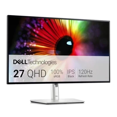 Abbildung von Dell U2724D UltraSharp 27 Zoll QHD (2560x1440) Monitor, 120Hz, IPS Black, 5ms, 98% DCI P3, 2X USB C, DisplayPort, HDMI, 3X USB, 3 Jahre Garantie, Silber