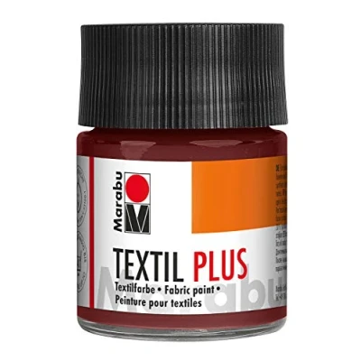 Abbildung von Marabu 17150005046 Textil Plus mittelbraun 50 ml, volldeckende Stoffmalfarbe für dunkle Stoffe, geeignet Stoffmalerei und Stoffdruck, nach Fixierung waschbeständig bis 40 C
