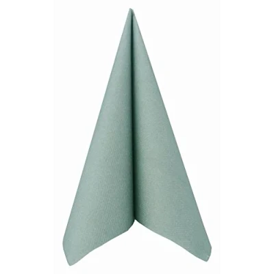 Abbildung von 50 APARTina Servietten stoffähnlich Airlaid UNI, Farbe:eukalyptus grün, Größe:40x40 cm