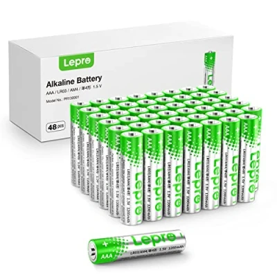 Abbildung von Lepro AAA Batterien, 48 Stück, Alkaline Batterie mit 1.5V Langlebig, Leistungsstark &amp; Auslaufsicher, Ideal für Fernbedienungen, Spielzeug, Uhren, Taschenlampe UVM