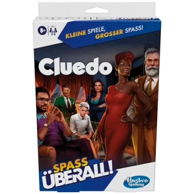 Abbildung von Hasbro Gaming Cluedo Kompakt, portables Spiel für 36 Spieler, Reisespiel Kinder, Spaß überall