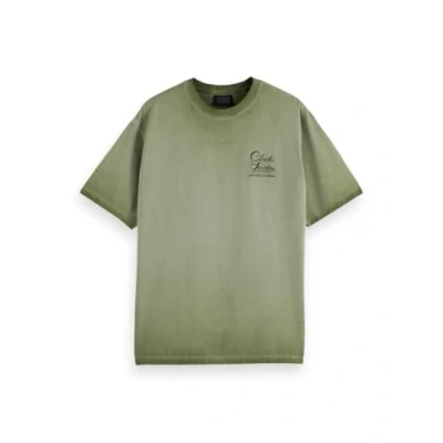 Abbildung von Scotch &amp; Soda Inside OUT COLD DYE Tshirt print, Herren, Größe: Medium, Green