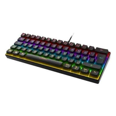 Abbildung von DELTACO Gaming DK430 Mechanische Tastatur (RGB Beleuchtung, 60%, Red Switches, Deutsches Layout QWERTZ) Schwarz
