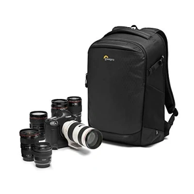 Abbildung von Lowepro Flipside BP 400 AW III Kamerarucksack für spiegellose/DSLR Kameras rückwärtiger und seitlicher Zugang Fachteiler anpassbar spiegellose wie Sony α7 LP37352 PWW, black