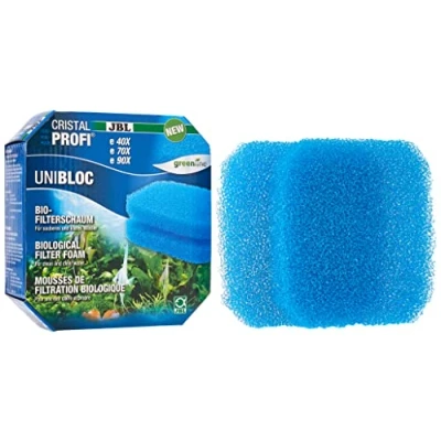 Abbildung von JBL UniBloc 6016100 Bio Filterschaum Einsatz für Aquarienfilter CristalProfi e 40X, 70X, 90X, 2er Pack