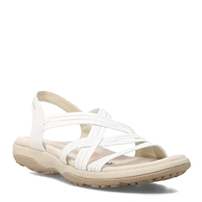 Abbildung von Skechers Damen Reggae Slim Simply Stretch Sportsandale, Weiss/opulenter Garten, 36 EU