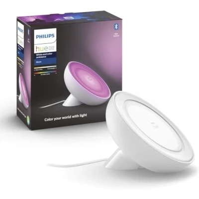 Abbildung von Philips Hue White &amp; Color Ambience Bloom Tischleuchte weiß 460lm, dimmbar, 16 Mio. Farben, steuerbar via App, kompatibel mit Amazon Alexa (Echo, Echo Dot)
