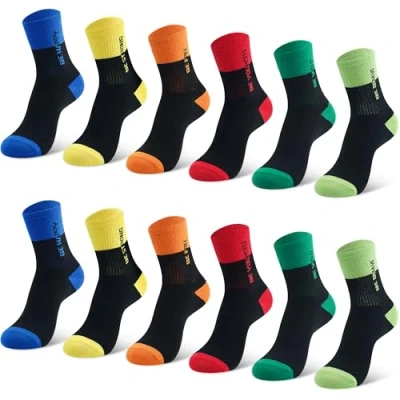 Abbildung von Libella 12 Paar Kindersocken Jungen Sportsocken Fussball Baumwolle bunt Cotton modische makronen Füßlinge 2889 39 42