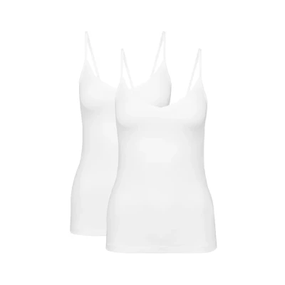 Abbildung von Calida Benefit SPAGHETTI2ERPACK Unterhemd/shirt, Damen, Größe: 44/46, Weiss