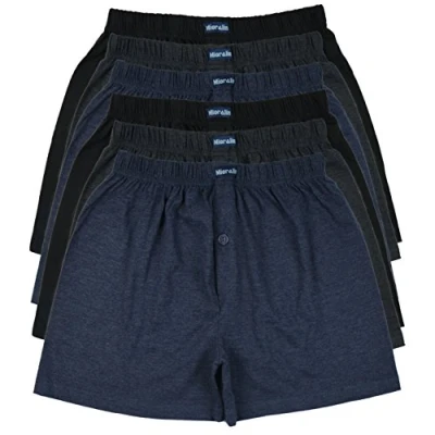 Abbildung von MioRalini TOPANGEBOT Boxershorts farbig weich &amp; locker in neutralen Farben klassischen Unifarben Herren Boxershort, 6 Stück, S 4