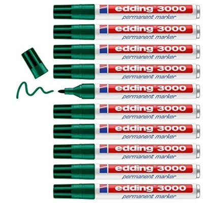 Abbildung von edding e3000 4 3000004 Permanentmarker Grün wasserfest: Ja