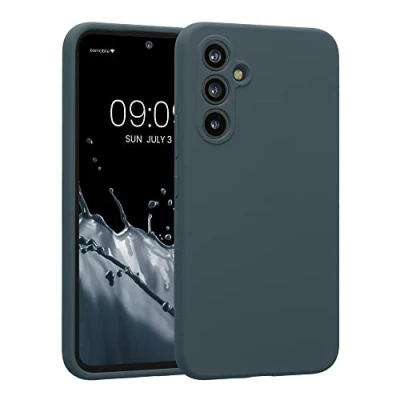 Abbildung von kwmobile Hülle kompatibel mit Samsung Galaxy A54 5G Case gummiert Silikon Handyhülle Schutzhülle Dunkler Schiefer
