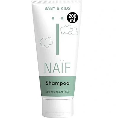 Abbildung von Naïf Pflegeshampoo für Baby und Kinder Babyshampoo mit Inhaltsstoffen auf natürlicher Basis 100% Vegan 0% SLES Ohne Mikroplastik, Silikone Parabene 200 ml