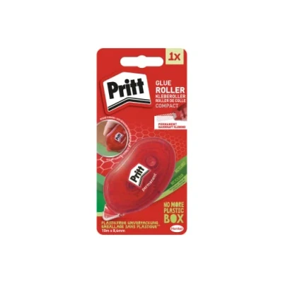 Abbildung von Pritt Kleberoller Compact, permanent, 10m Länge, sofortige Klebekraft, für Papier, Pappe, Fotos, Glas und Kunststoff, 9H ZCGPB