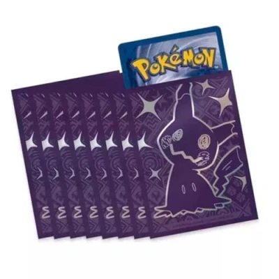 Abbildung von Elite Pokemon Trainer Boxhüllen [65 Hüllen], Präsentieren Sie Ihre Karten mit den Werbehüllen der ETB Boxen, Kartenhüllen (Mimikyu)