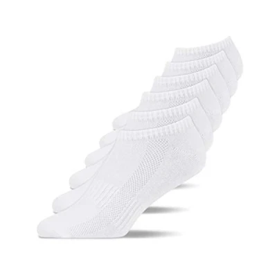 Abbildung von Snocks Sneaker Socken Herren &amp; Damen 6 Paar aus Bio Baumwolle Weiche und Atmungsaktive Kurze Socken, Perfekte Passform, Ideal für Sport Alltag Knöchelsocken Gr.43 46 Farbe Weiß