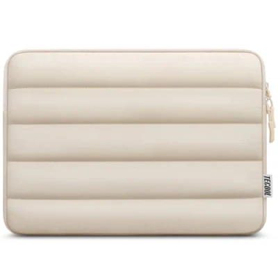 Abbildung von TECOOL 13,3 Zoll Laptop Tasche Hülle für MacBook Air 13 13.6 M3 M2 2024 2022 2010, Pro M1 2012, 14 M4 Notebook Spritzfeste Schutzhülle,Beige