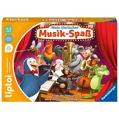 Abbildung von Ravensburger tiptoi Spiel 00169 Mein tierischer Musik Spaß, Lernspiel für 1 4 Kinder von 3 5 Jahren