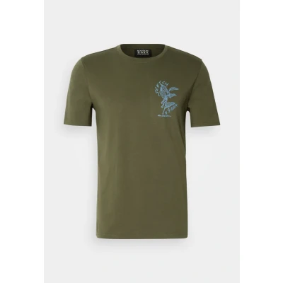 Abbildung von Scotch &amp; Soda LEFT Chest Artwork Tshirt print, Herren, Größe: Medium, Classic green
