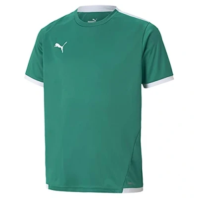 Abbildung von puma Unisex Kinder Teamliga Jersey Jr Shirt, Pepper Green White, 128 EU