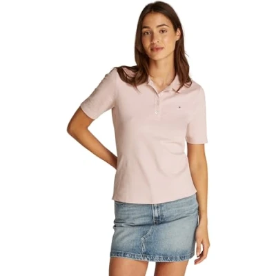 Abbildung von Tommy Hilfiger Poloshirt, Damen, Größe: Small, Foggy pink