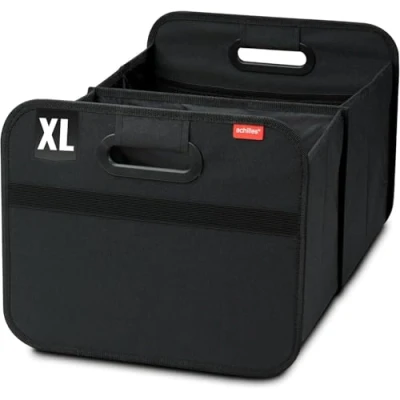 Abbildung von achilles Auto Faltbox XL Kofferraumtasche mit großem Stauraum große Einkaufstasche Aufbewahrungsbox für organisiertes Verstauen (Schwarz)