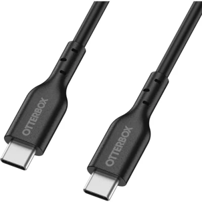 Abbildung von OtterBox Standard USB C auf Schnelllade Kabel, Ultra Robust und getestet Biegsamkeit, Ladekabel für Smartphone Tablet, 1M, Schwarz