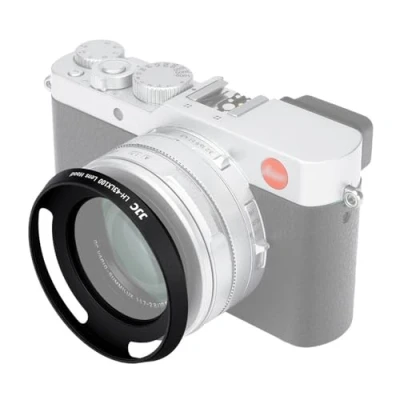 Abbildung von JJC LH 43LX100 Gegenlichtblende aus Metall rund E43 für Leica D Lux 8, 7, (Typ 109) und Panasonic DMC LX100, LX100II (Schwarz)