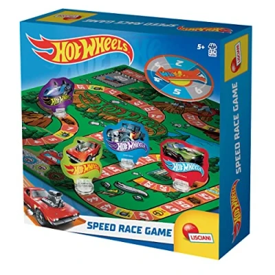 Abbildung von Lisciani HOT WHEELS Speed Race Spiel Das klassische Rennspiel für Kinder ab 5 Jahren Gesellschaftsspiel 2 bis 4 Spieler Fördert Gedächtnis, Logik und einfache Rechenfähigkeiten