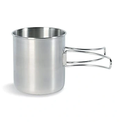 Abbildung von Tatonka Becher Handle Mug 600 ml Tasse aus rostfreiem Edelstahl mit Klappgriffen und Volumenskalierung kompatibel Nalgene Weithals 1L