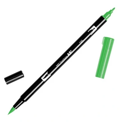 Abbildung von Tombow ABT 195 Fasermaler Dual Brush Pen mit zwei Spitzen, light green