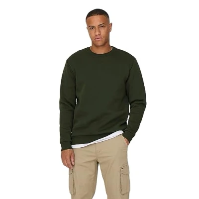Abbildung von Only &amp; Sons Onsceres LIFE CREW NECK Sweatshirt, Herren, Größe: Large, Rosin
