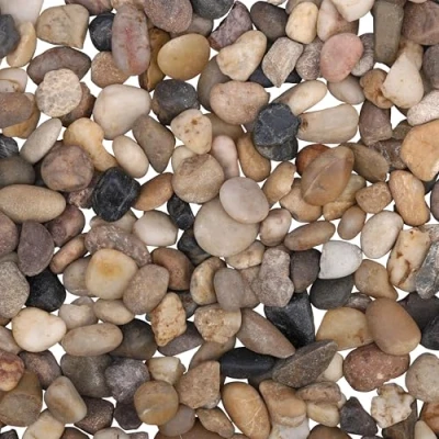 Abbildung von Belle Vous Dekosteine Kieselsteine Natur (3,6kg Sack) Deko 1,4 2,6cm Mini Sortierte Gemischter Flusskies für Vasenfüller, Landschaftsbau, Aquarien, Haus &amp; Garten