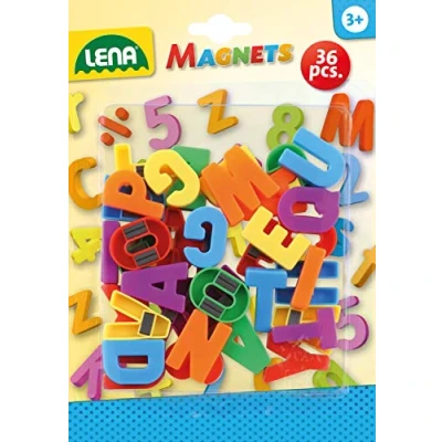 Abbildung von Lena 65745 Magnet Großbuchstaben, ca. 3 cm, 36 Stück, Mehrfarbig, Klein