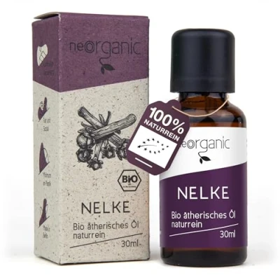 Abbildung von NeoOrganic® Bio Nelkenöl [Premium Grade] Gewürznelke naturreines ätherisches Nelken Öl aus CO2 Extraktion Aroma Zahnschmerzen Duftöl Clove Oil 30ml