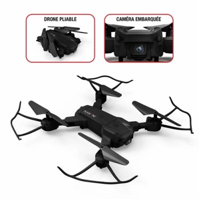 Abbildung von FLYBOTIC Foldable Drone Ferngesteuerte Klappdrohne 33 cm, Zusammenklappbar mit eingebauter Kamera, Flugspielzeug für Kinder und Erwachsene, Innen Außeneinsatz, Ab 14 Jahren