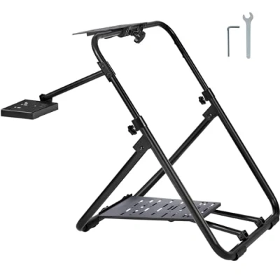 Abbildung von VEVOR Lenkradständer 600830mm Gamesitz 0 40 Spielsitz aus Stahlrahmen Rennsimulator für Rennspiele Rennsitz Racing Sitz Logitech Thrustmaster Fanatec Hori und Mad Catz