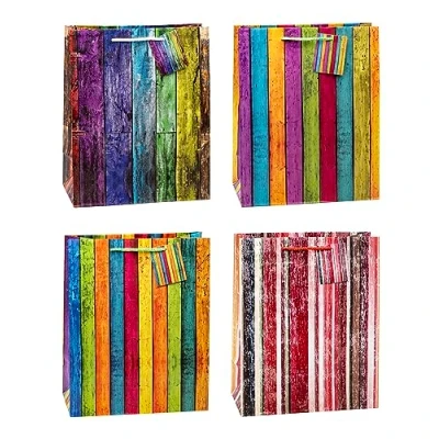Abbildung von TSI Geschenktüten STREIFEN, 12er Packung, Größe: Groß (HxBxT 32 x 26 13,5 cm), Art. Nr. 84311