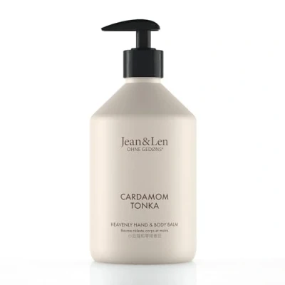 Abbildung von Jean &amp; Len Heavenly Hand Body Balm Cardamom Tonka, für ein duftendes Pflegeerlebnis, mit Bio Arganöl und Sheabutter, Hochwertige Flasche, ohne Parabene Silikone, 500 ml
