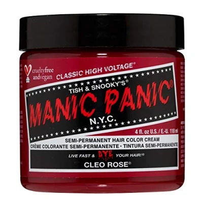 Abbildung von Manic Panic Cleo Rose Classic Creme, Vegan, Cruelty Free, Red Semi Permanent Hair Dye 118ml