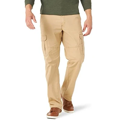 Abbildung von Wrangler Authentics Herren Stretch Cargo lockerer Passform Lässige Hose, Travertin Ripstop, 32W / 30L